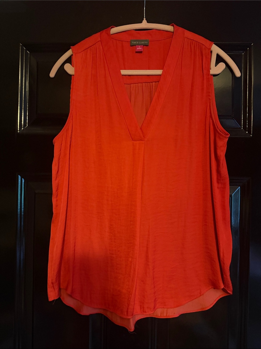 Vince Camuto Orange-Red Sleeveless V-Neck Camisole